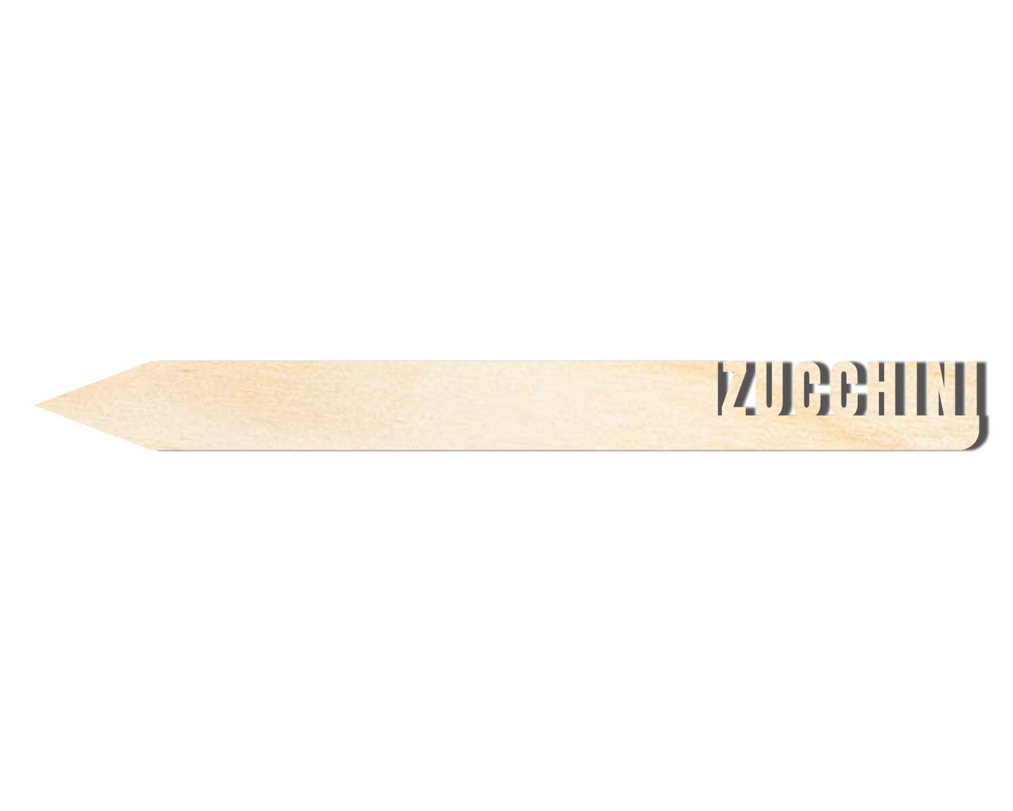 Wood Zucchini Stake | Unfinished Baltic Birch Garden Cutout | DIY Craft Supplies - NameSigns.com