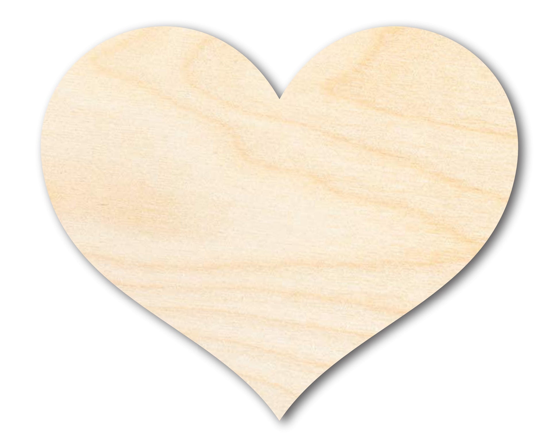 Unfinished Wood Classic Heart | Valentines Day | Weddings | Craft Cutout | Up to 46"