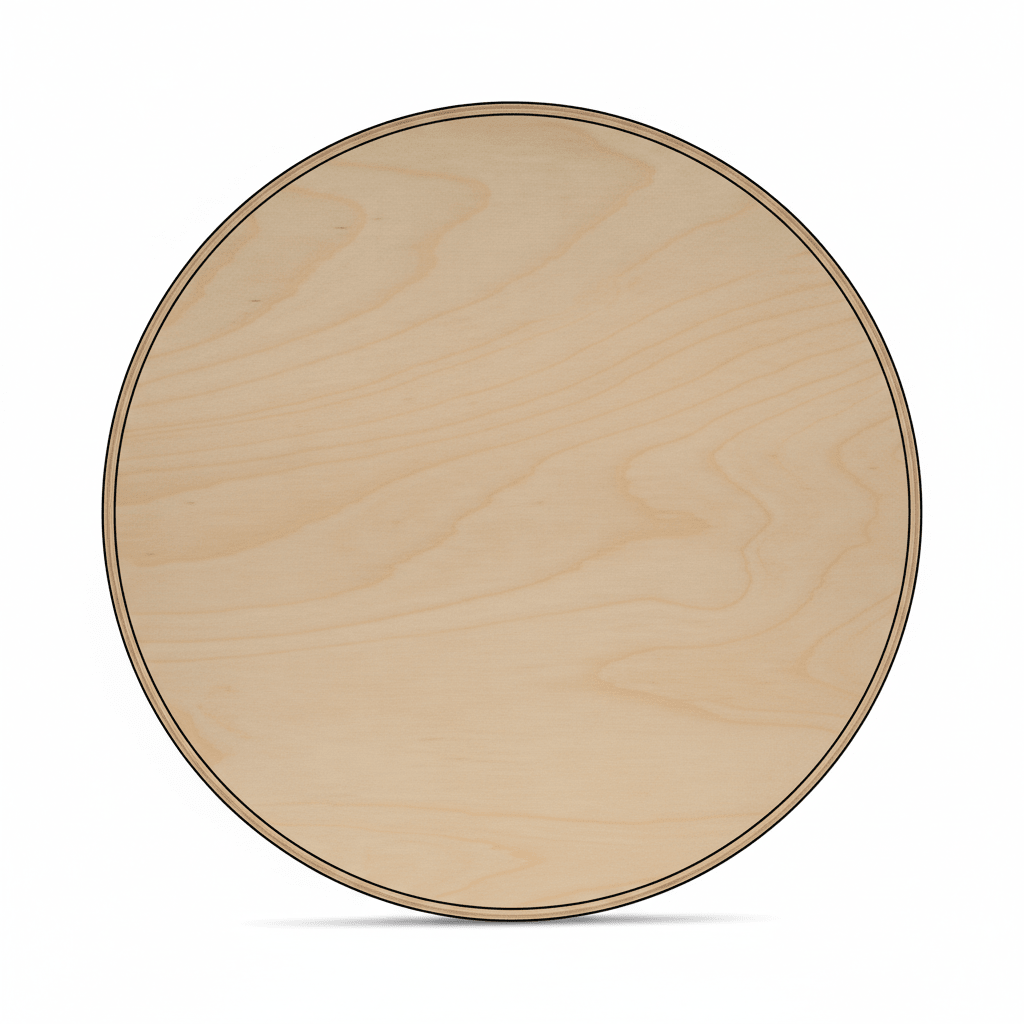 12 Inch Wood Circle - Lightweight Birch Wood Circle Cutouts for Crafts - NameSigns.com