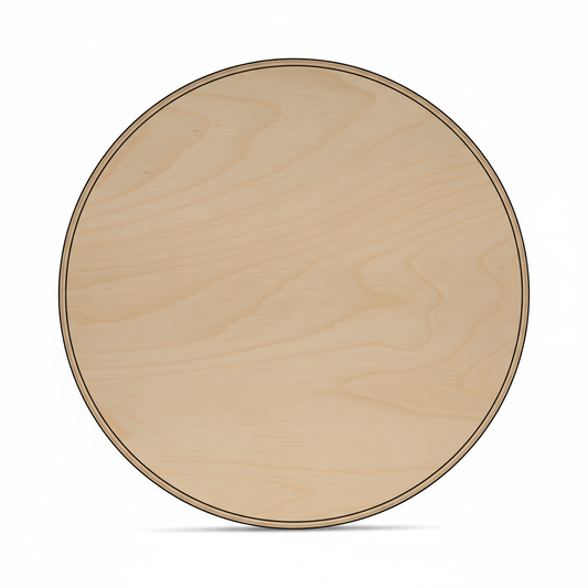 12 Inch Wood Circle - Lightweight Birch Wood Circle Cutouts for Crafts - NameSigns.com