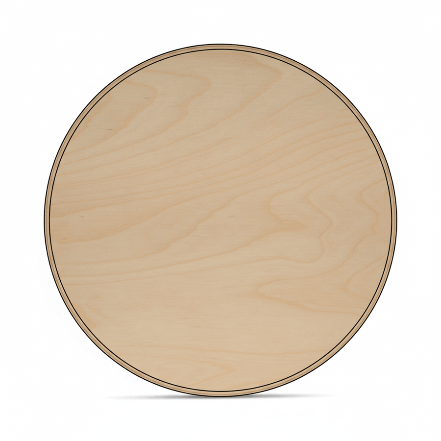 12 Inch Wood Circle - Lightweight Birch Wood Circle Cutouts for Crafts - NameSigns.com