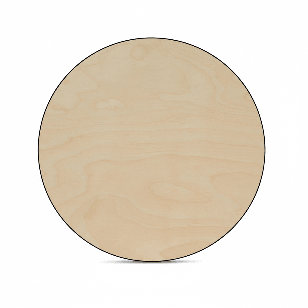 12 Inch Wooden Circle - Thick 1/2 Inch Plywood Disc for Resin Art & Crafts - NameSigns.com
