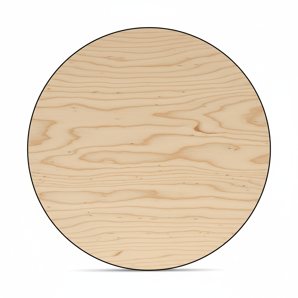 13 Inch Wood Circle - Unfinished Baltic Birch Plywood Cutout for Crafts - NameSigns.com