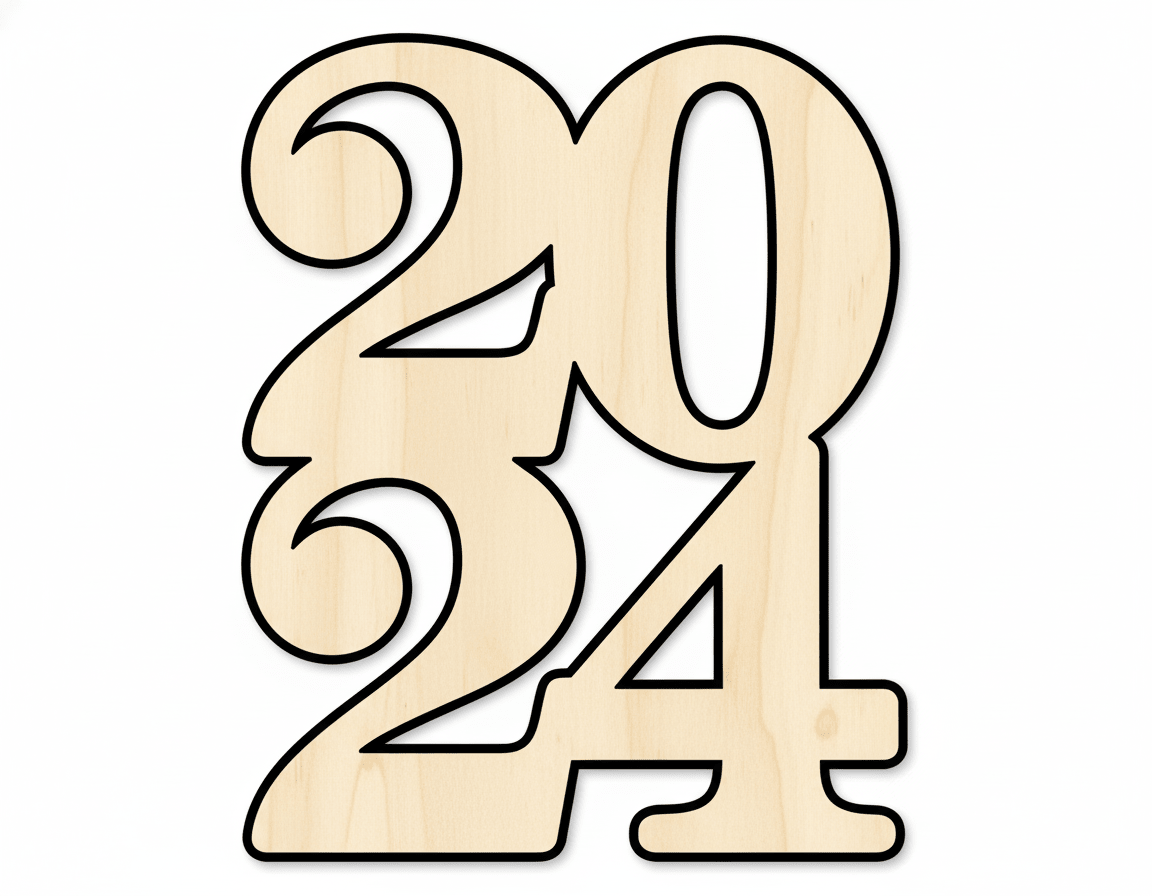 2024 Cutout Graduation Shape DIY Craft Cutout Blank Door Hanger Wooden Cutout Cut Outs - Unfinished - NameSigns.com