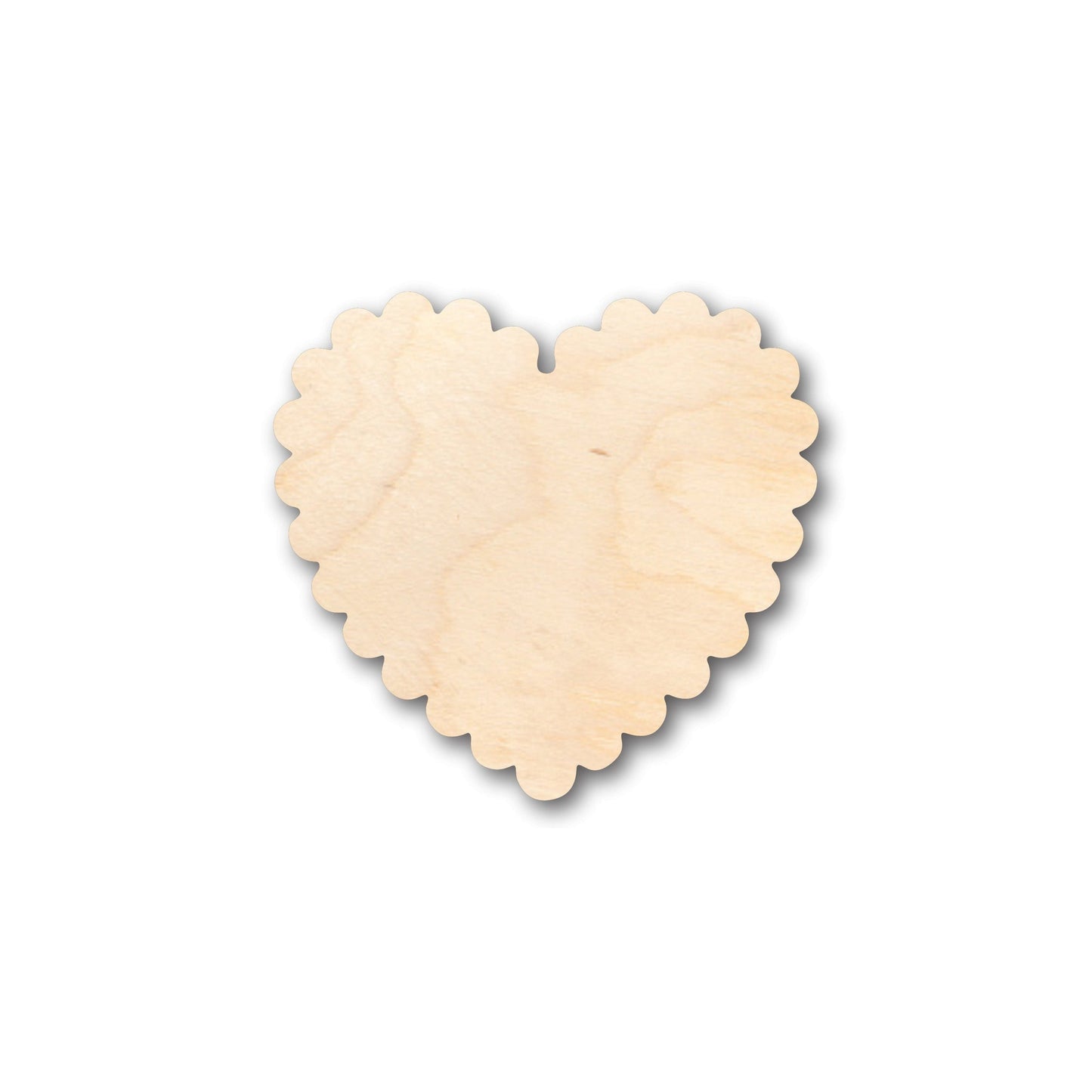 Unfinished Wood Scalloped Heart Shape - Craft - up to 46" DIY