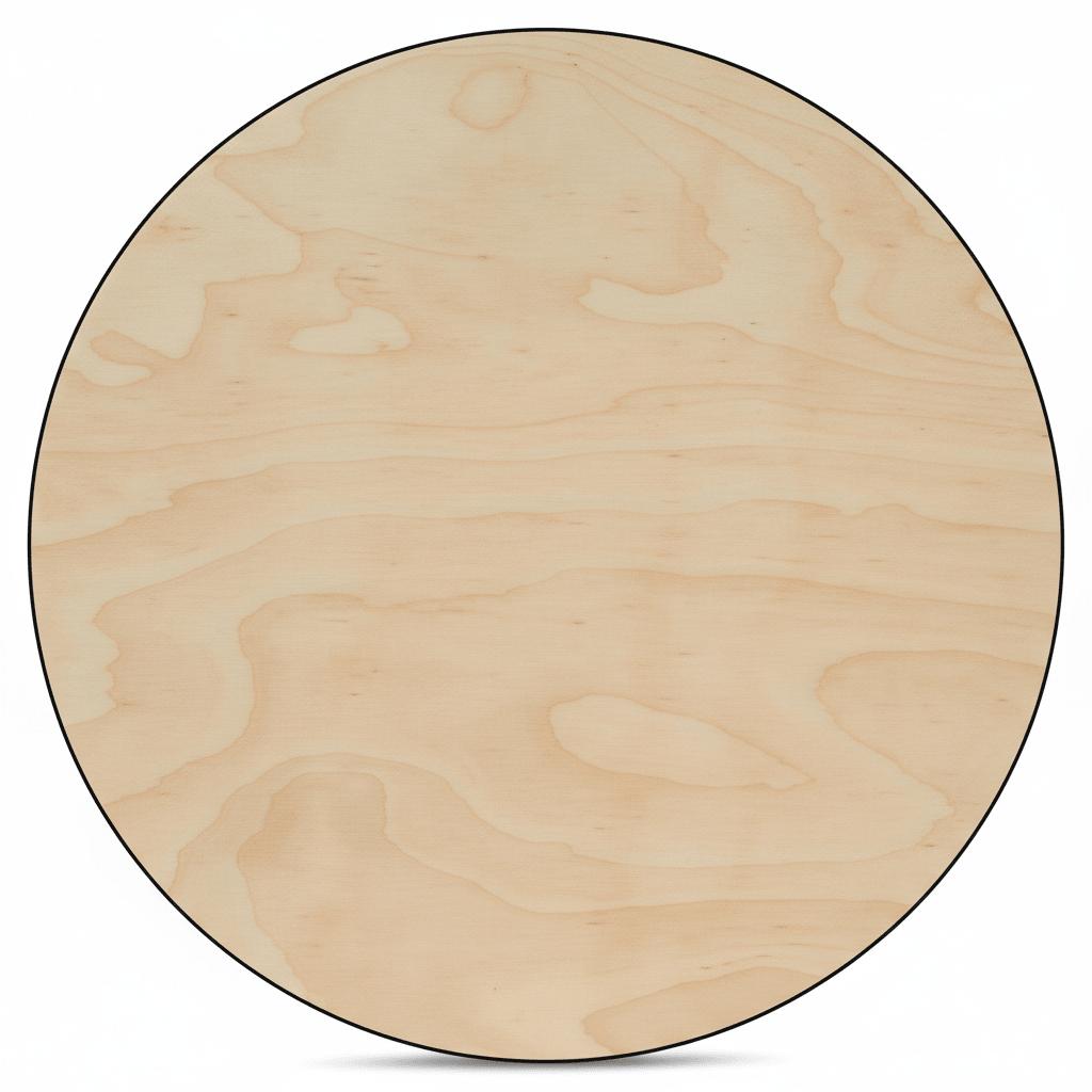 24 Inch Wood Circle - Half Inch Plywood Circle | Strong Large Wood Disc Cutout - NameSigns.com