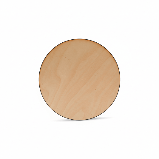 4 Inch Wood Circle - Smooth Birch Wood Rounds | Rustic Dark Edged Cutouts 1/8" Thick - NameSigns.com