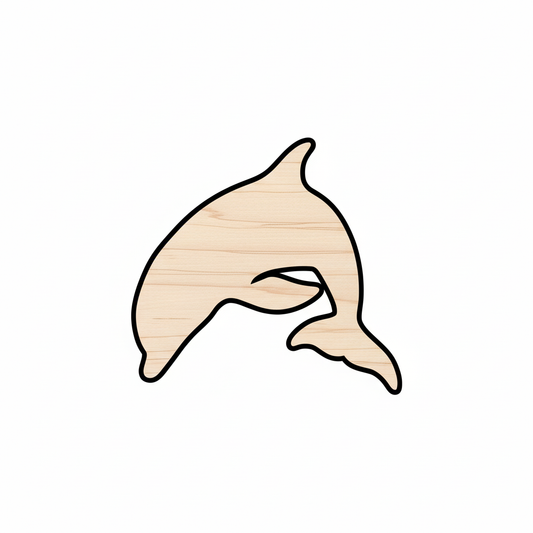 Unfinished Wood Dolphin Silhouette - Craft- up to 46" DIY NameSigns.com