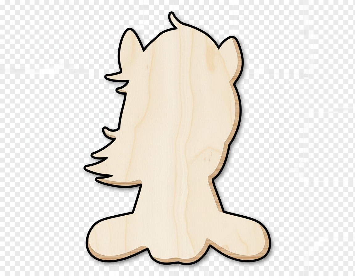Unfinished Wood Cartoon Horse Shape | DIY Craft Cutout | up to 46" DIY NameSigns.com