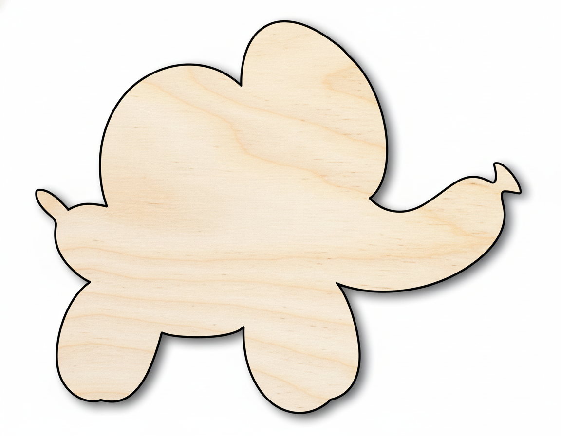 Unfinished Wood Balloon Elephant Shape | DIY Craft Cutout | up to 46" DIY NameSigns.com