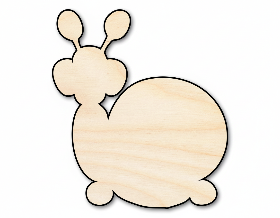 Unfinished Wood Balloon Snail Shape | DIY Craft Cutout | up to 46" DIY NameSigns.com