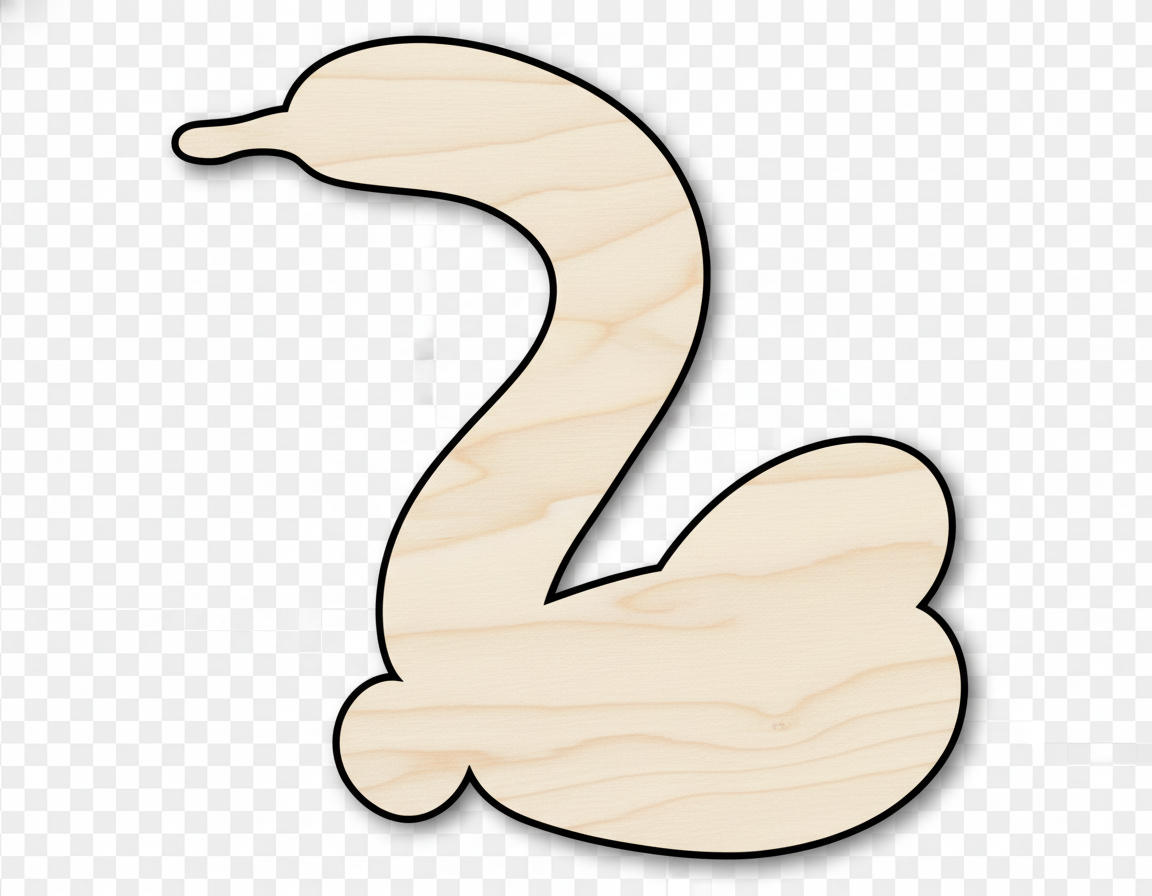 Unfinished Wood Balloon Swan Shape | DIY Craft Cutout | up to 46" DIY NameSigns.com