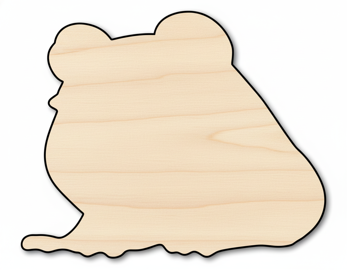 Unfinished Wood Cartoon Frog Shape | DIY Craft Cutout | up to 46" DIY NameSigns.com