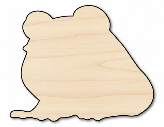 Unfinished Wood Cartoon Frog Shape | DIY Craft Cutout | up to 46" DIY NameSigns.com