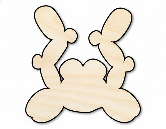 Unfinished Wood Balloon Crab Shape | DIY Craft Cutout | up to 46" DIY NameSigns.com