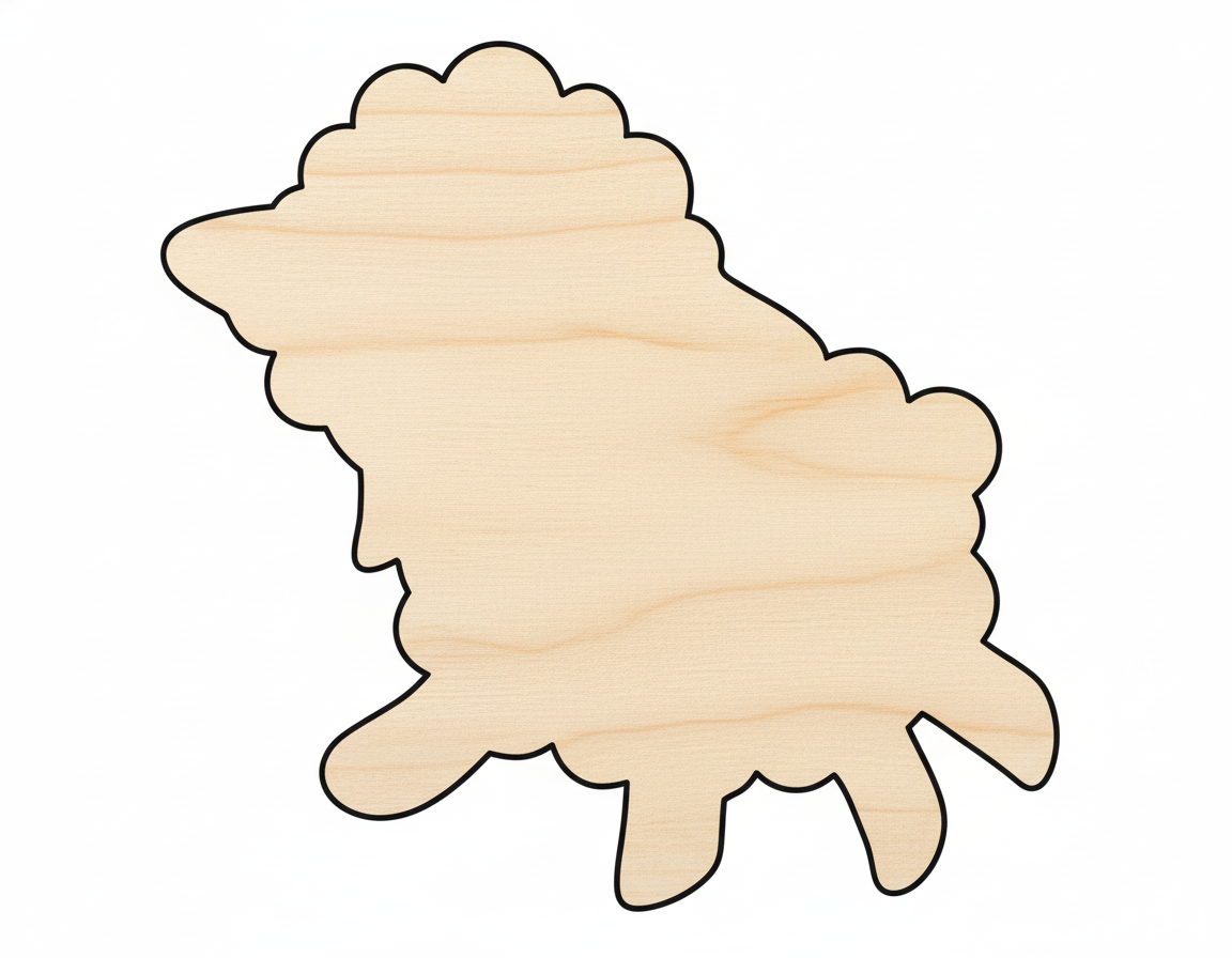 Unfinished Cute Lamb Shape | Easter | DIY Craft Cutout | up to 46" DIY NameSigns.com