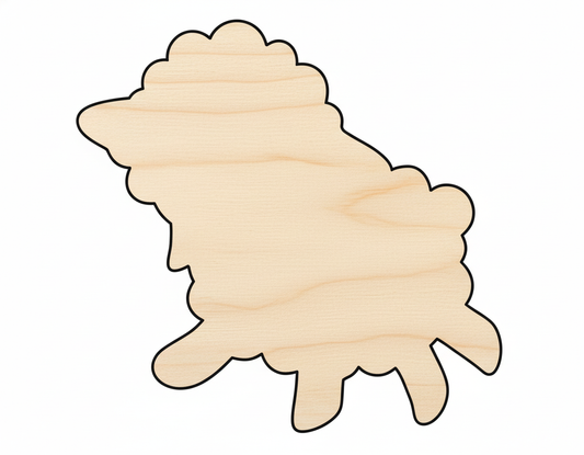 Unfinished Cute Lamb Shape | Easter | DIY Craft Cutout | up to 46" DIY NameSigns.com