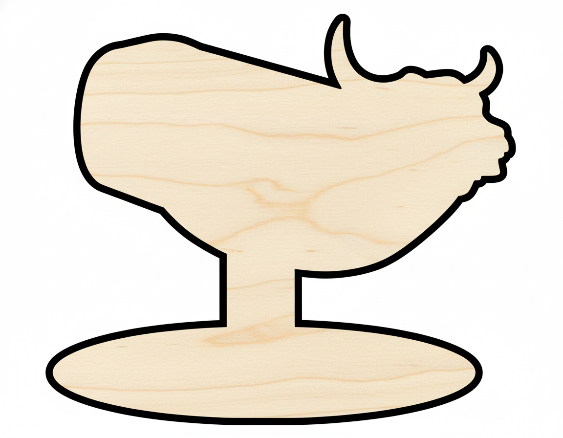 Unfinished Mechanical Bull Shape | DIY Craft Cutout | up to 46" DIY NameSigns.com