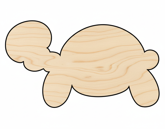 Unfinished Wood Balloon Turtle Shape | DIY Craft Cutout | up to 46" DIY NameSigns.com