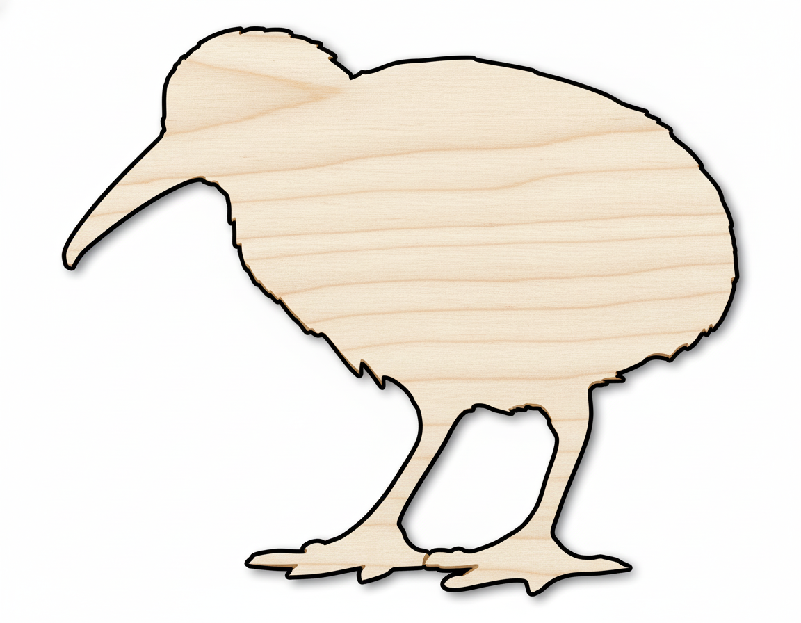 Unfinished Wood Kiwi Bird Shape | DIY Craft Cutout | up to 46" DIY NameSigns.com