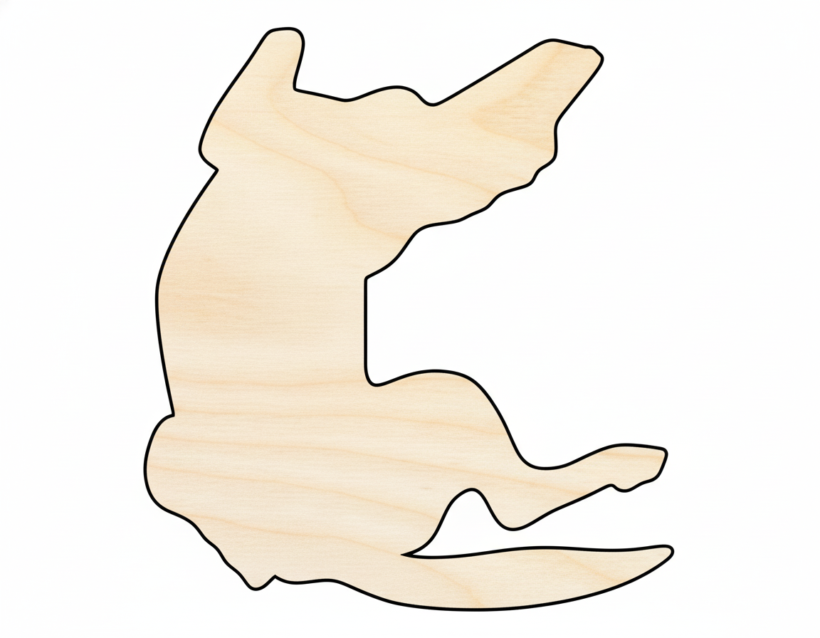 Unfinished Wood Belly Rubs Dog Silhouette | DIY Dog Craft Cutout | up to 46" DIY NameSigns.com