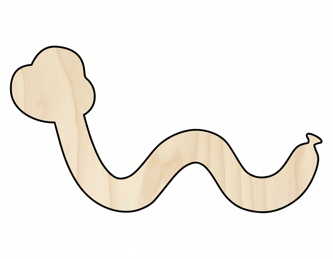 Unfinished Wood Balloon Snake Shape | DIY Craft Cutout | up to 46" DIY NameSigns.com