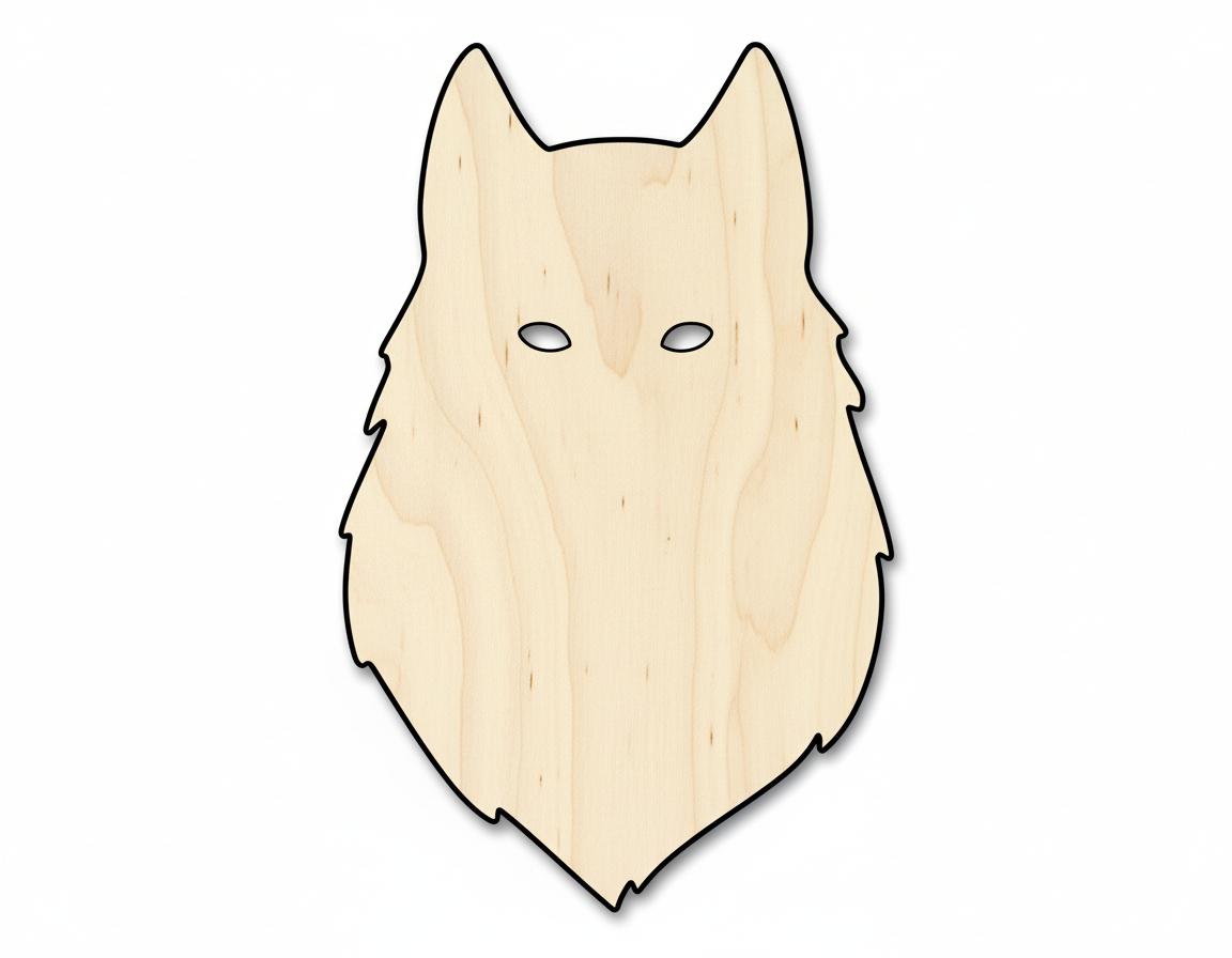 Unfinished Wood Wolf Head Shape - Animal Craft - up to 46" DIY NameSigns.com