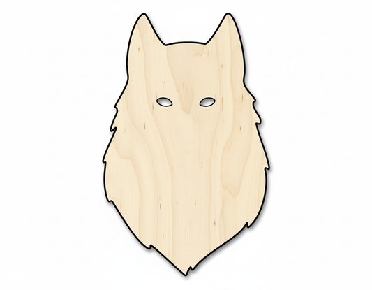 Unfinished Wood Wolf Head Shape - Animal Craft - up to 46" DIY NameSigns.com