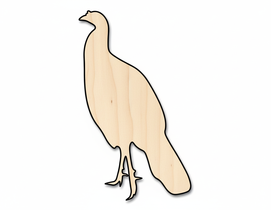 Unfinished Wood Unfluffed Turkey Shape | DIY Craft Cutout | up to 46" DIY NameSigns.com