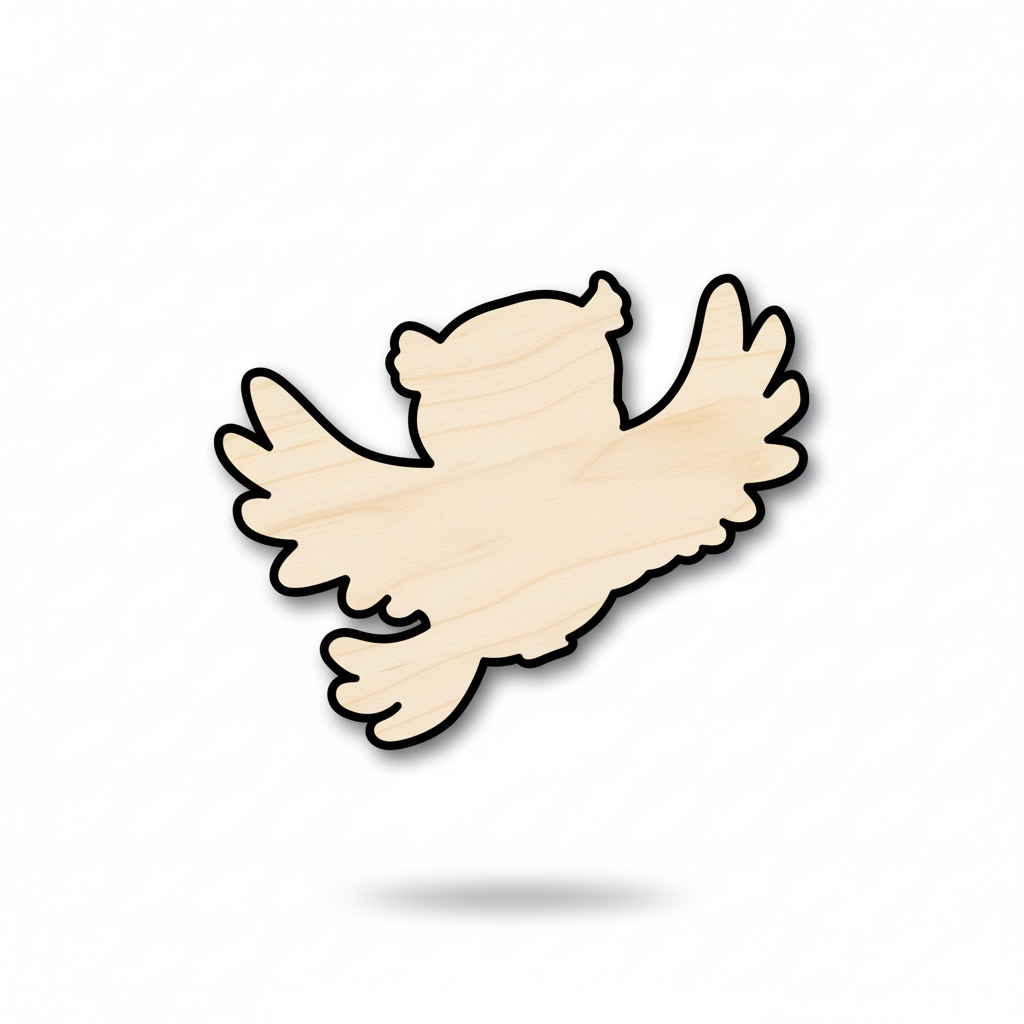 Unfinished Wood Cute Bird Shape - Craft - up to 46" DIY NameSigns.com