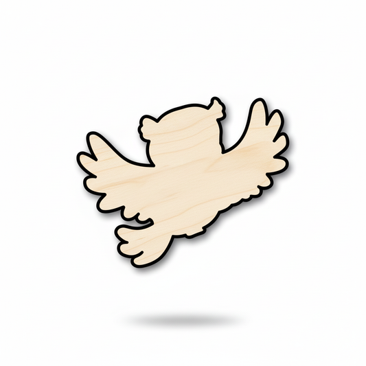 Unfinished Wood Cute Bird Shape - Craft - up to 46" DIY NameSigns.com