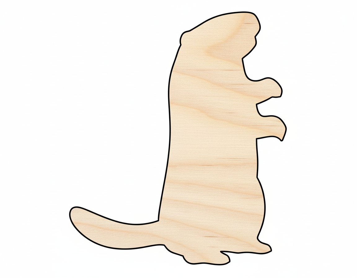 Unfinished Wood Standing Groundhog Shape | Groundhog Day | DIY Craft Cutout | up to 46" DIY NameSigns.com