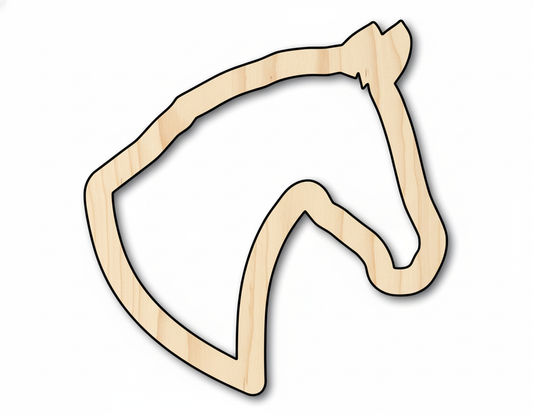 Unfinished Wood Horse Outline Shape | DIY Craft Cutout | up to 46" DIY NameSigns.com