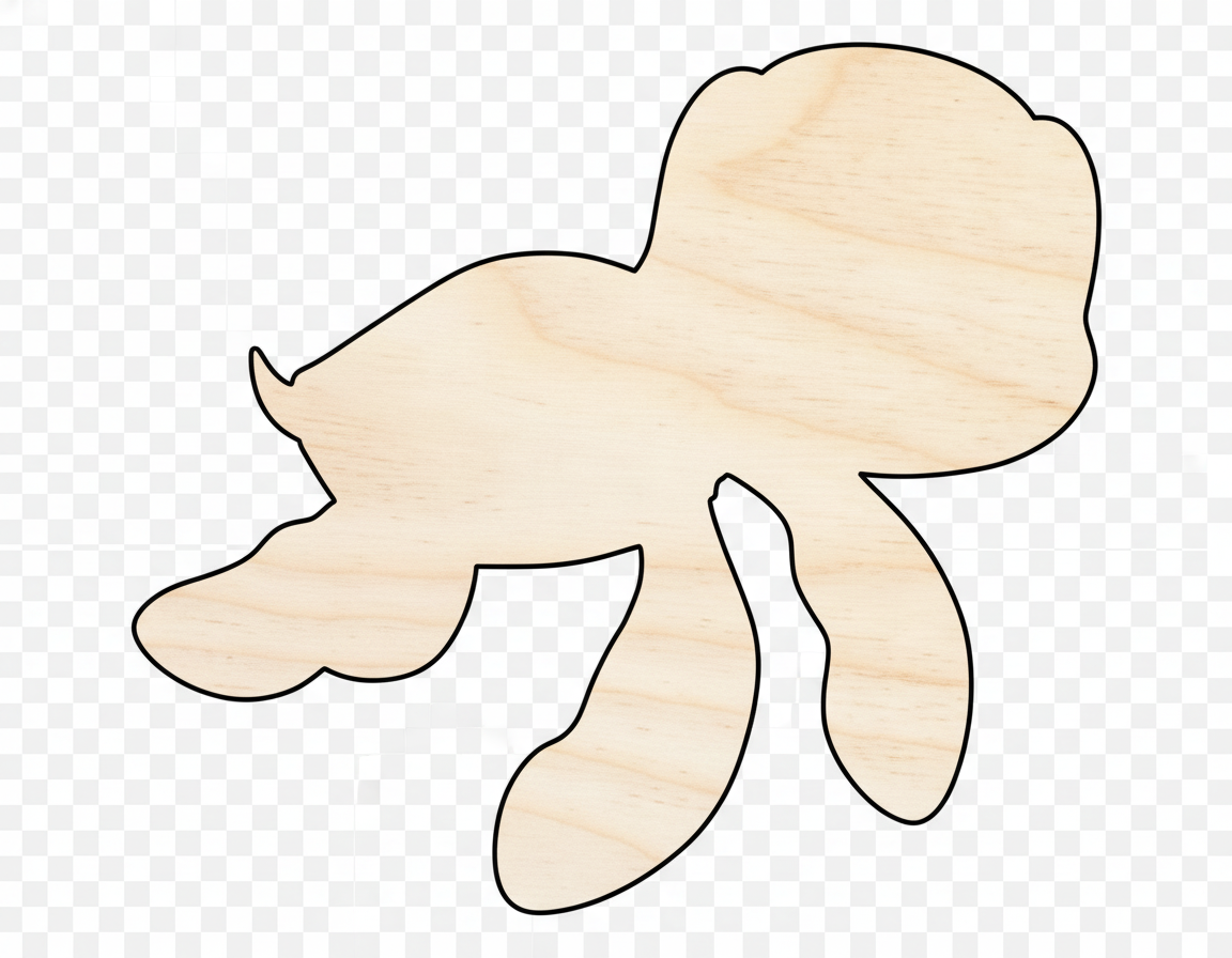 Unfinished Wood Cartoon Seaturtle Shape | DIY Craft Cutout | up to 46" DIY NameSigns.com