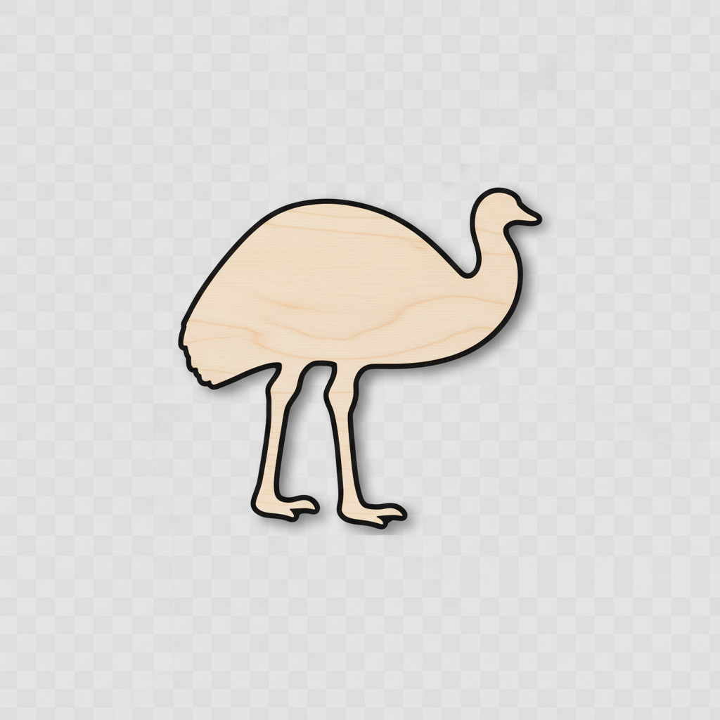 Unfinished Wood Emu Shape - Animal - Wildlife - Craft - up to 46" DIY NameSigns.com