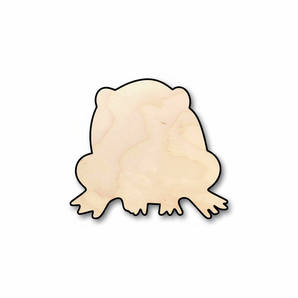 Unfinished Wood Toad Silhouette - Craft- up to 46" DIY NameSigns.com