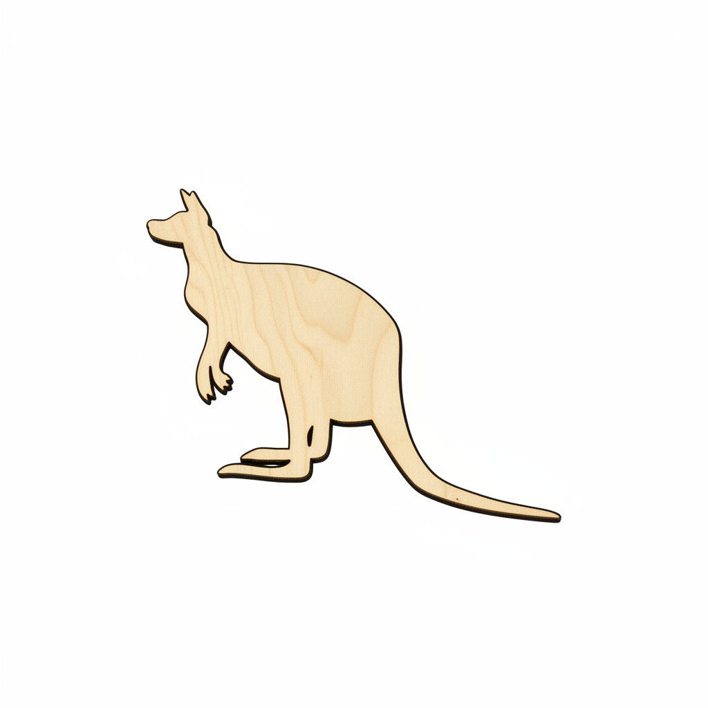 Unfinished Wood Kangaroo Australian Wildlife Shape - Craft - up to 46" DIY NameSigns.com