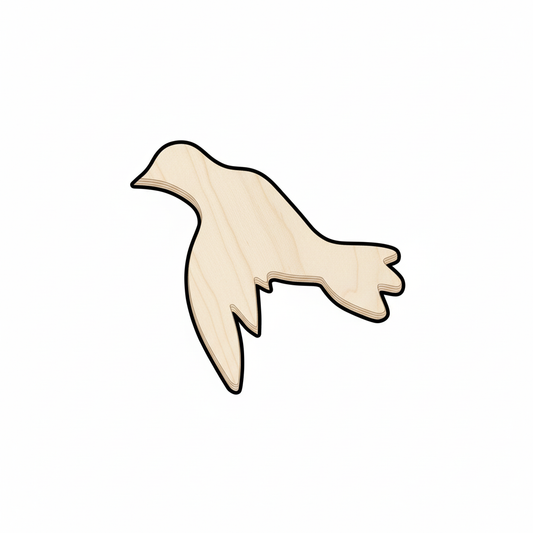 Unfinished Wood Flying Dove Pigeon Bird Shape - Craft - up to 46" DIY NameSigns.com