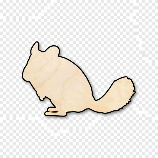Unfinished Wood Chinchilla Silhouette - Craft- up to 46" DIY NameSigns.com