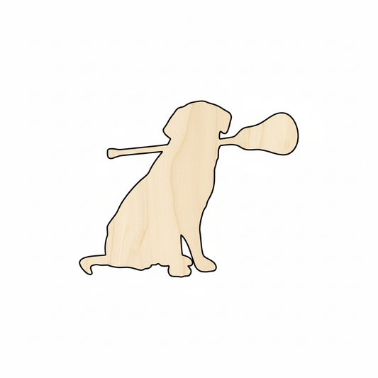 Unfinished Wood Lacrosse Dog Shape - Craft - up to 46" DIY NameSigns.com