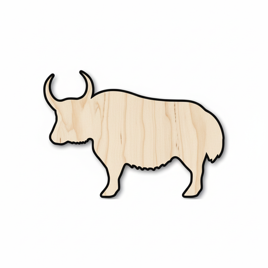 Unfinished Wood Yak Shape - Animal - Craft - up to 46" DIY NameSigns.com