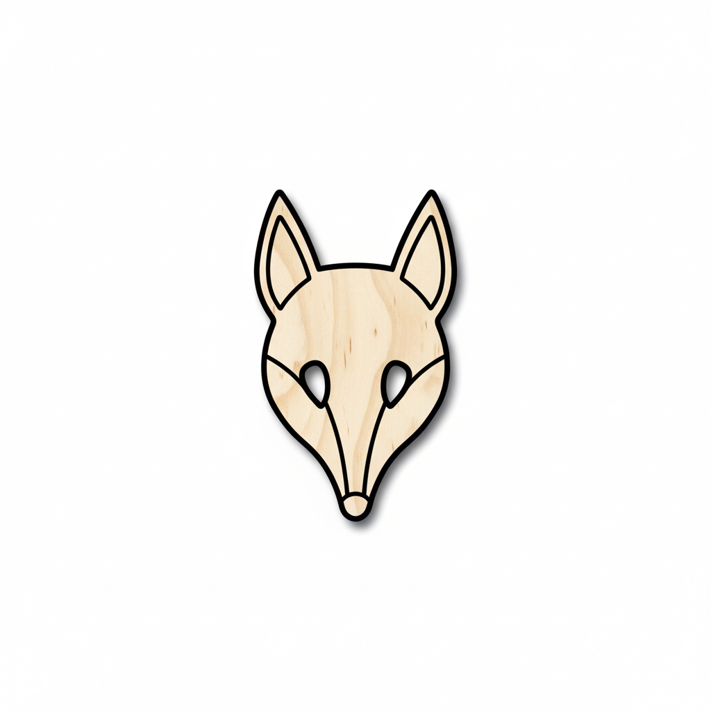 Unfinished Wood Fox Head Mask Shape - Craft - up to 46" DIY NameSigns.com