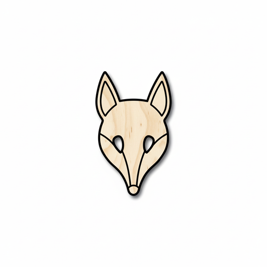 Unfinished Wood Fox Head Mask Shape - Craft - up to 46" DIY NameSigns.com