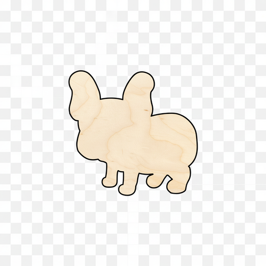 Unfinished Wood Cute Pug Dog Shape - Craft - up to 46" DIY NameSigns.com