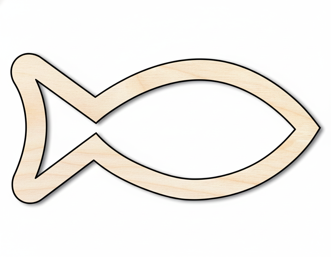 Unfinished Wood Fish Outline Shape | DIY Craft Cutout | up to 46" DIY NameSigns.com