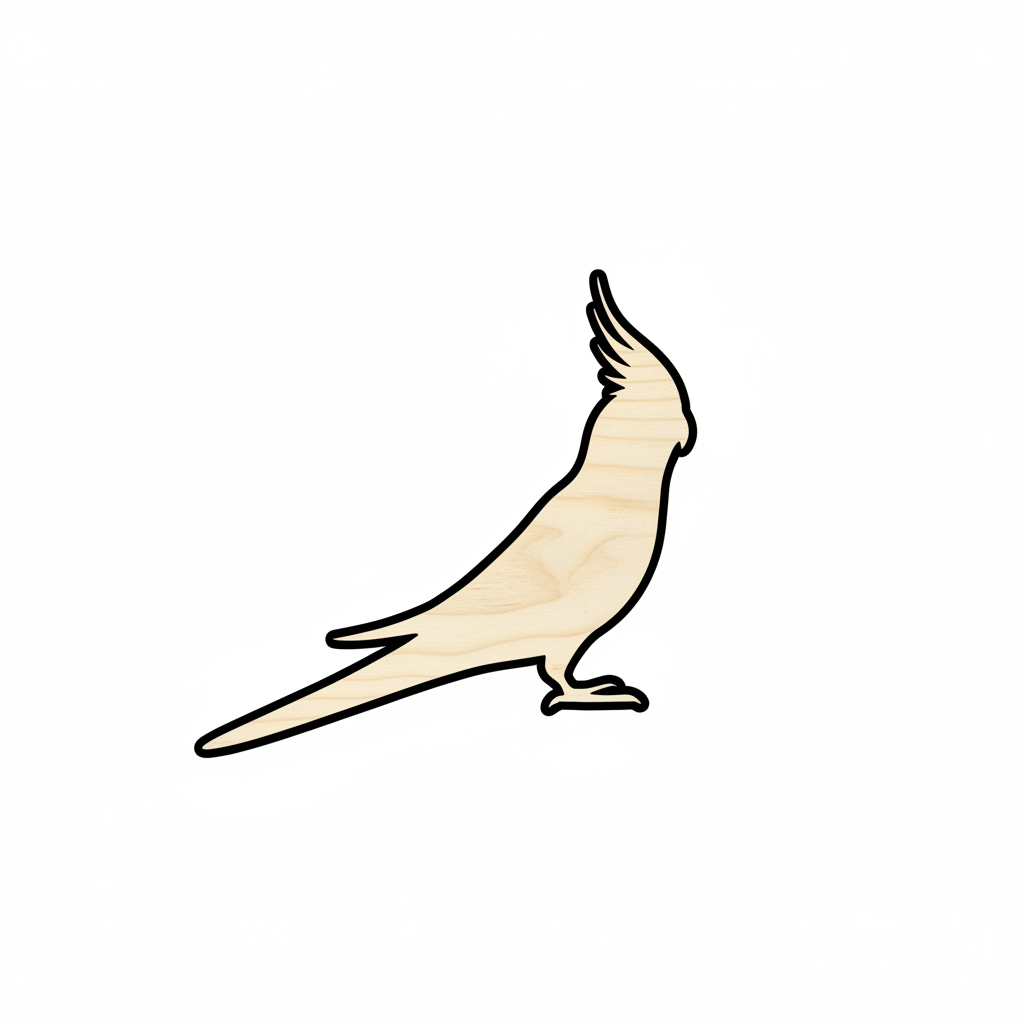 Unfinished Wood Cockatiel Shape - Animal - Wildlife - Pet - Craft - up to 46" DIY NameSigns.com