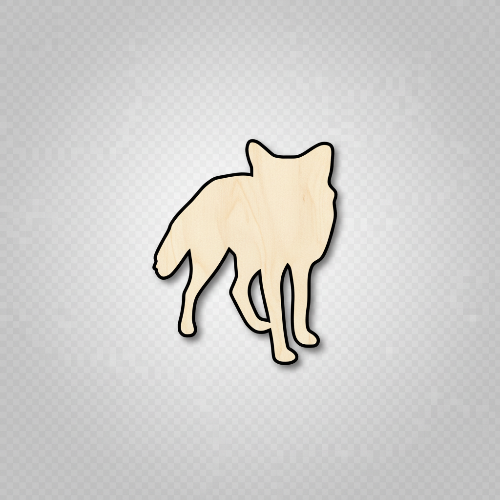 Unfinished Wood Fox Silhouette - Craft- up to 46" DIY NameSigns.com