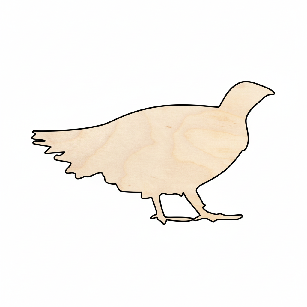 Unfinished Wood Grouse Bird Shape - Craft - up to 46" DIY NameSigns.com