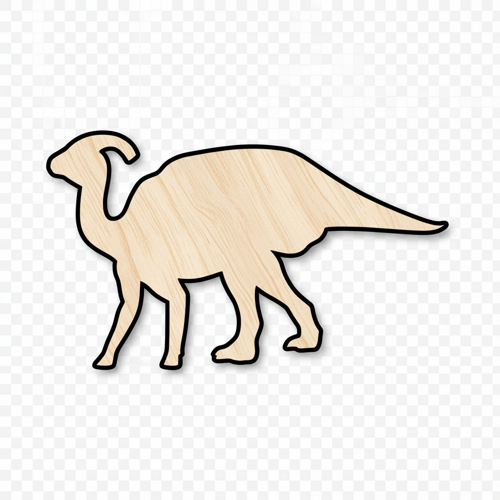 Unfinished Wood Hadrosaurid Duck Bill Dinosaur Silhouette - Craft- up to 46" DIY NameSigns.com