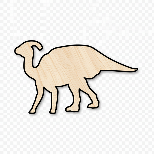 Unfinished Wood Hadrosaurid Duck Bill Dinosaur Silhouette - Craft- up to 46" DIY NameSigns.com